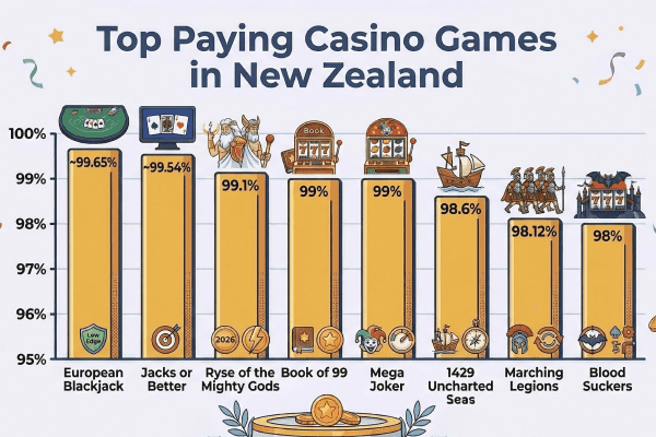 Highest RTP casino games available in New Zealand